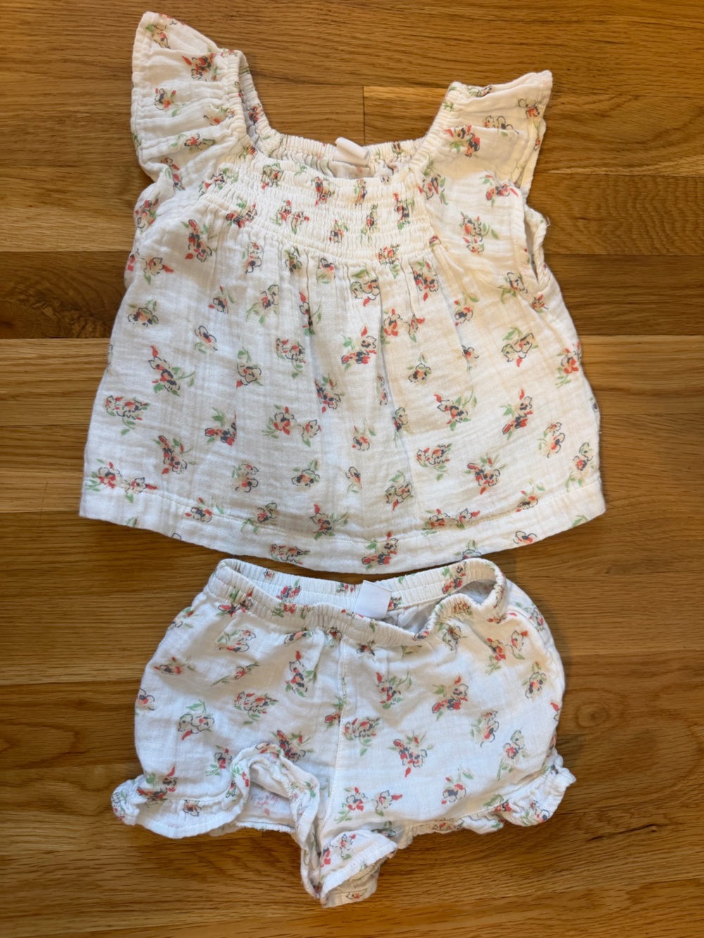 GAP White Floral Two-Piece Set